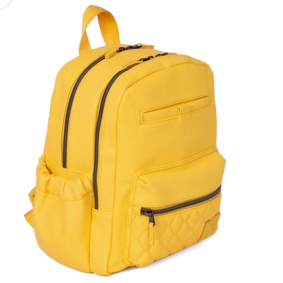 NWT Lug Volley Mini Matte Luxe Vegan Leather Backpack *Banana - Picture 2 of 7